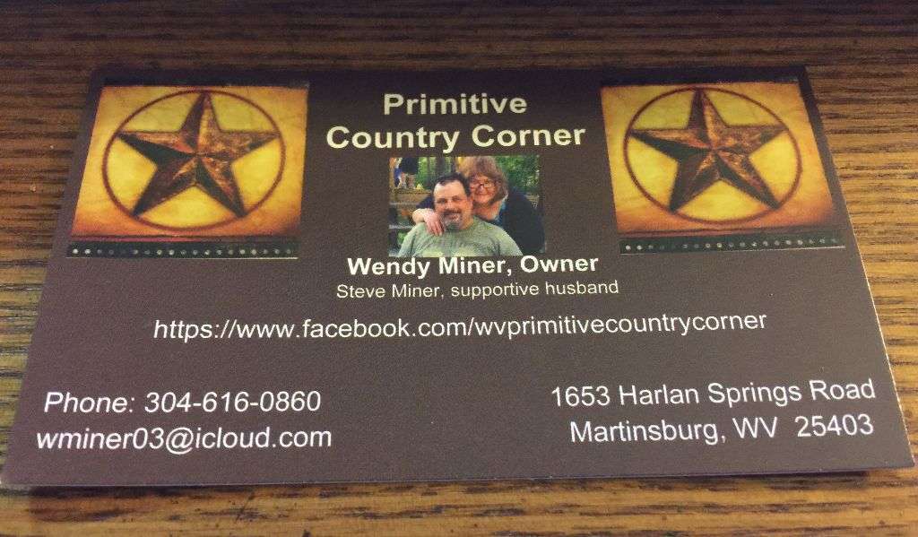 Primitive Country Corner | 1653 Harlan Springs Rd, Martinsburg, WV 25403, USA | Phone: (304) 616-0860