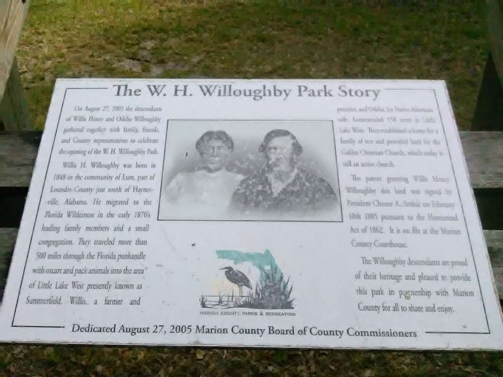 W. H. Willoughby Park | 14005 SE 100th Ave, Summerfield, FL 34491, USA | Phone: (352) 671-8560