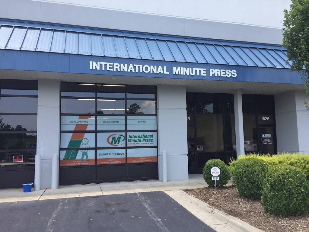 International Minute Press | 1824 Garner Station Blvd, Raleigh, NC 27603, USA | Phone: (919) 773-1103