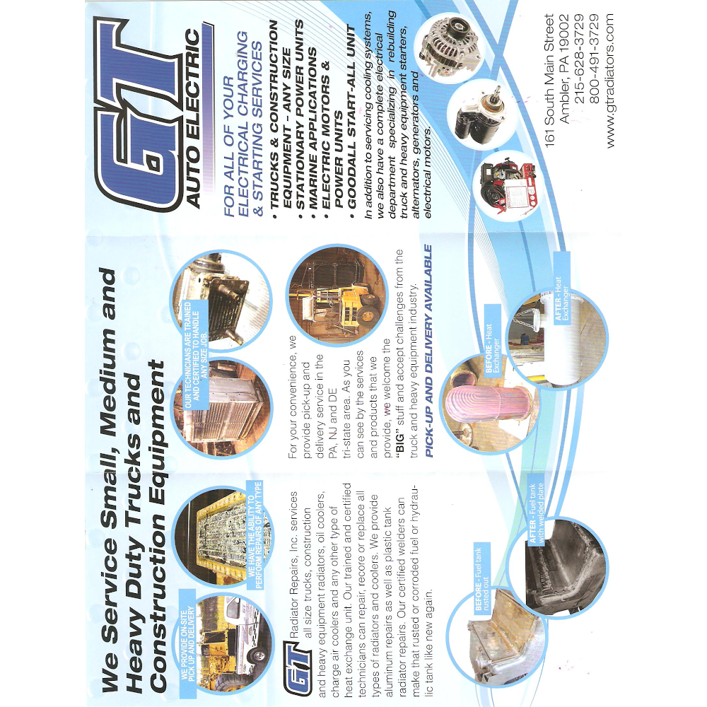 GT Radiator Repair | 161 S Main St, Ambler, PA 19002, USA | Phone: (215) 628-3729