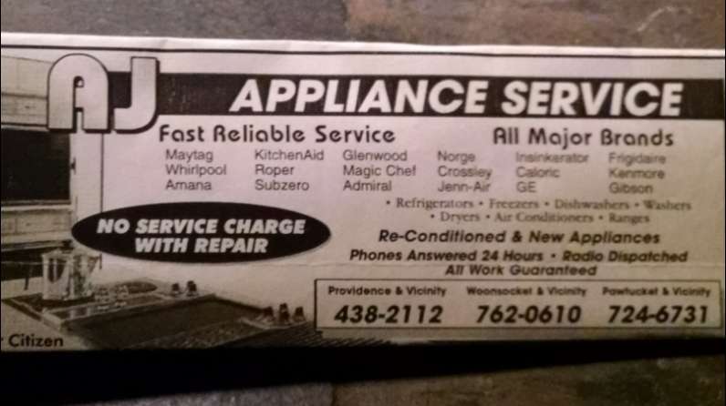 AJ Appliance Repair Service | 69 Brookdale St 106 Young Street Pawtucket, Cumberland, RI 02864, USA | Phone: (401) 438-2112