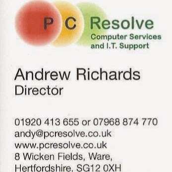 PC Resolve Ltd IT & Computer Services | 8 Wicken Fields, Ware SG12 0XH, UK | Phone: 07968 874770