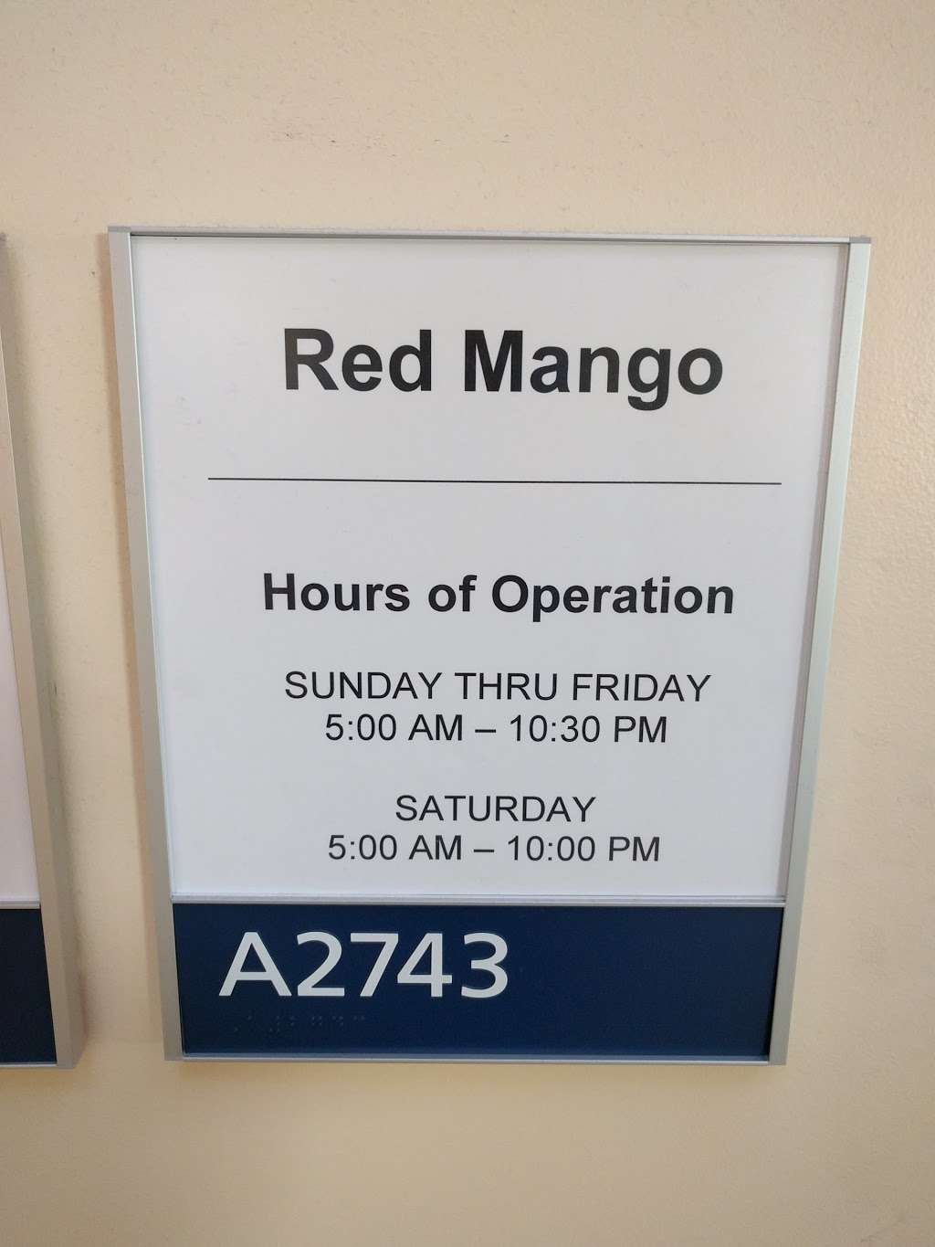 Red Mango | SJC, Terminal A, 1701 Airport Blvd, San Jose, CA 95110 | Phone: (408) 277-0143