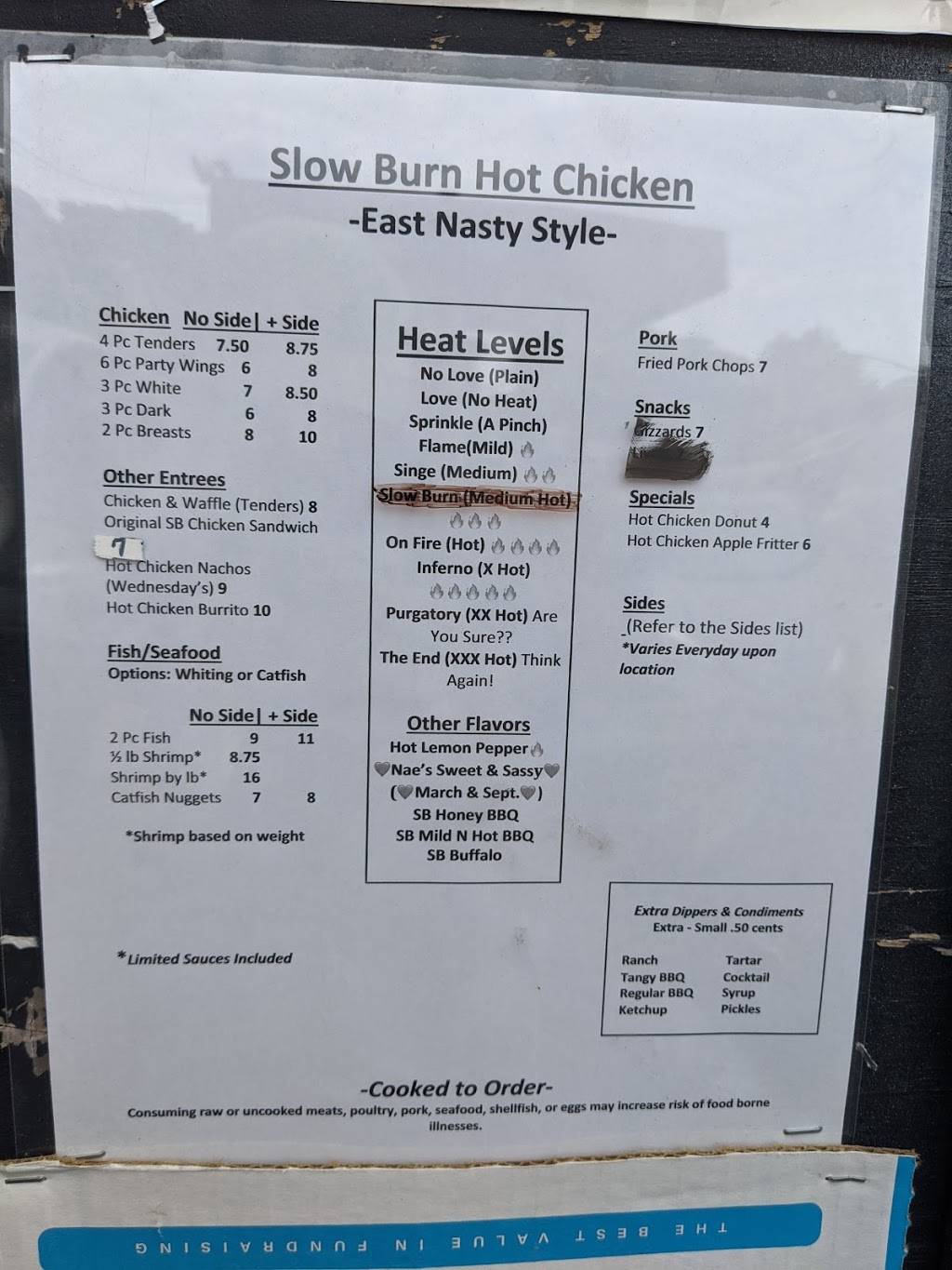 Slow Burn Hot Chicken -East Nashville | 726 Mcferrin Ave, Nashville, TN 37206, USA | Phone: (629) 702-6815