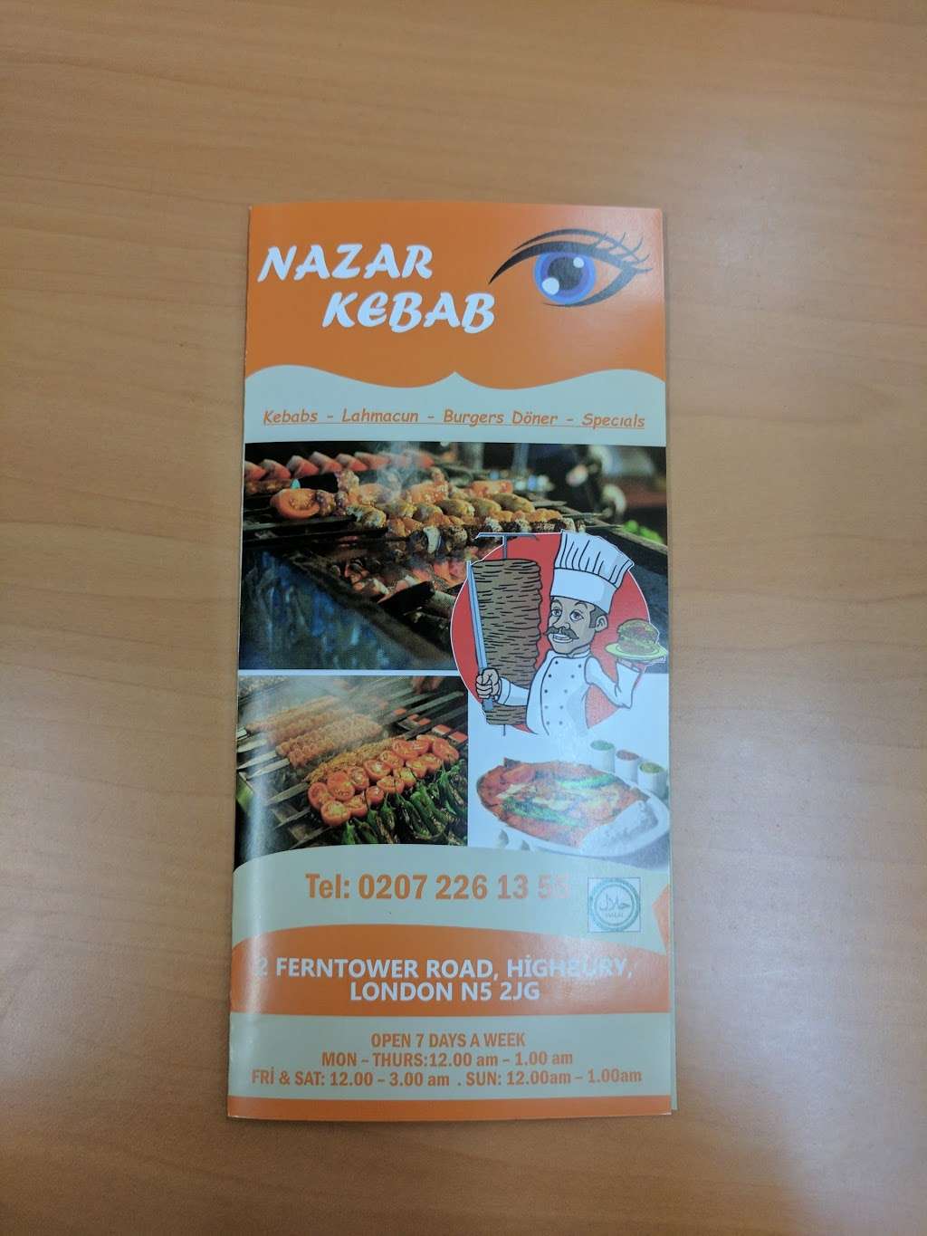 Nazar Kebab | 2 Ferntower Rd, Mildmay Ward, London N5 2JG, UK | Phone: 020 7226 1355