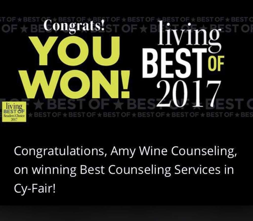 Amy Wine Counseling Center | 17920 Huffmeister Rd #150, Cypress, TX 77429, USA | Phone: (832) 421-8714