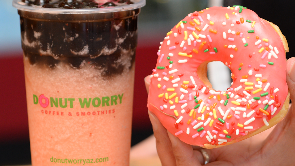 Donut Worry Coffee & Smoothies | 9115 E Baseline Rd #107, Mesa, AZ 85209, USA | Phone: (480) 621-6600