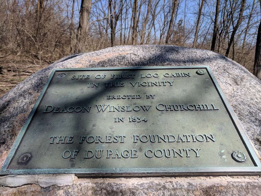 Deacon Winslow Churchill Cabin Historical Marker | Lombard, IL 60148