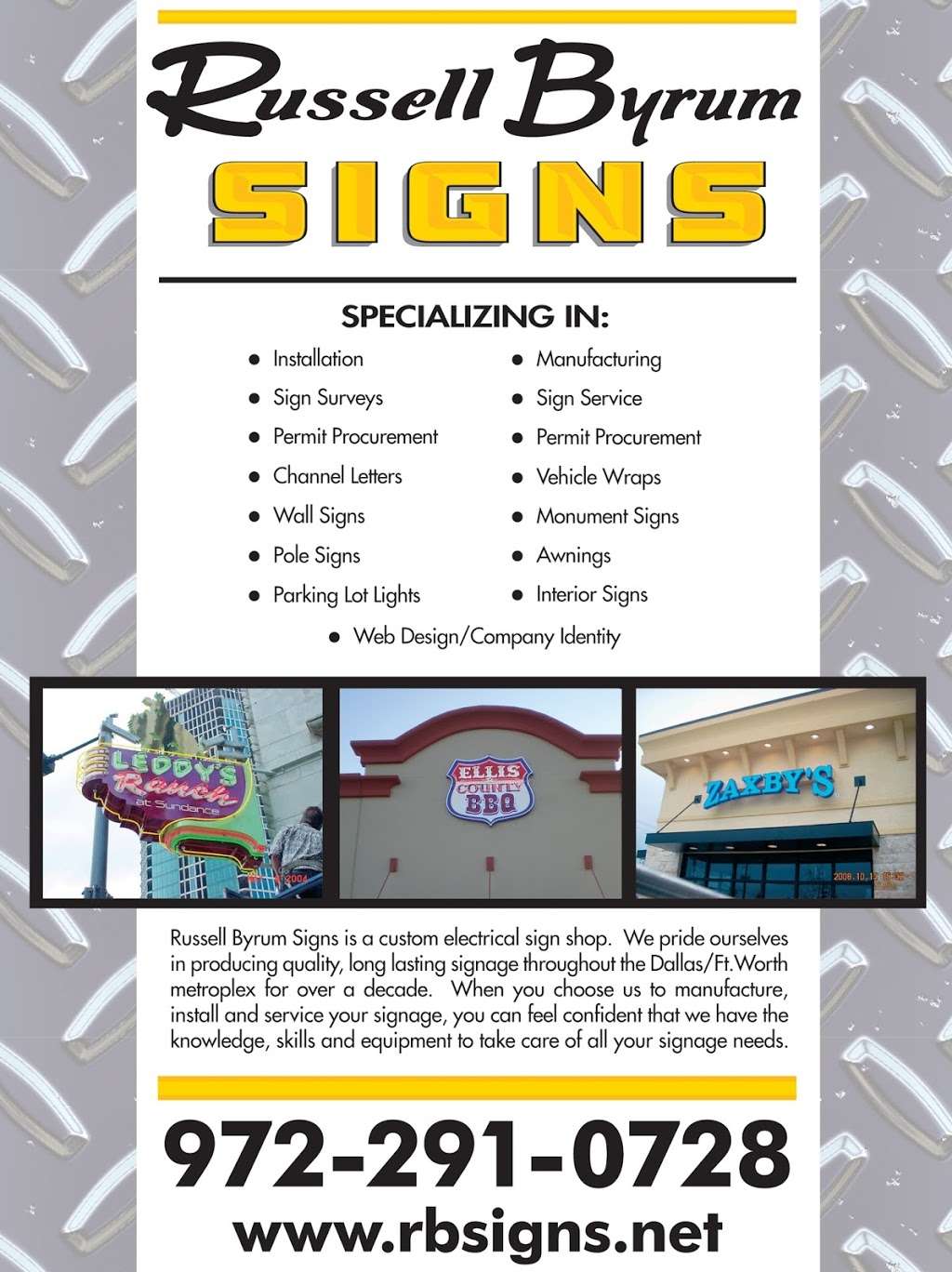 RB Signs | 1006 Johnson Ln, Midlothian, TX 76065, USA | Phone: (972) 291-0728