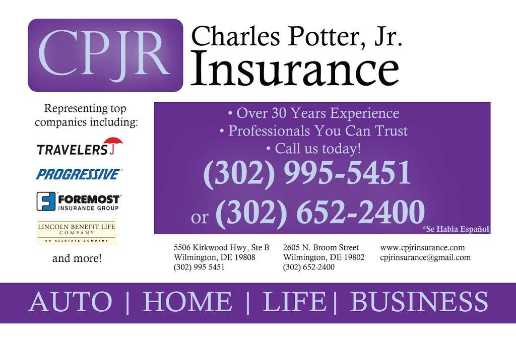 Charles Potter Jr. Insurance Agency | 2605 N Broom St, Wilmington, DE 19802 | Phone: (302) 652-2400