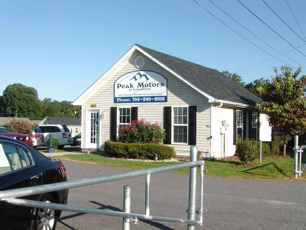 Peak Motors of Lincolnton, LLC | 2147 E Main St, Lincolnton, NC 28092, United States | Phone: (704) 240-8016