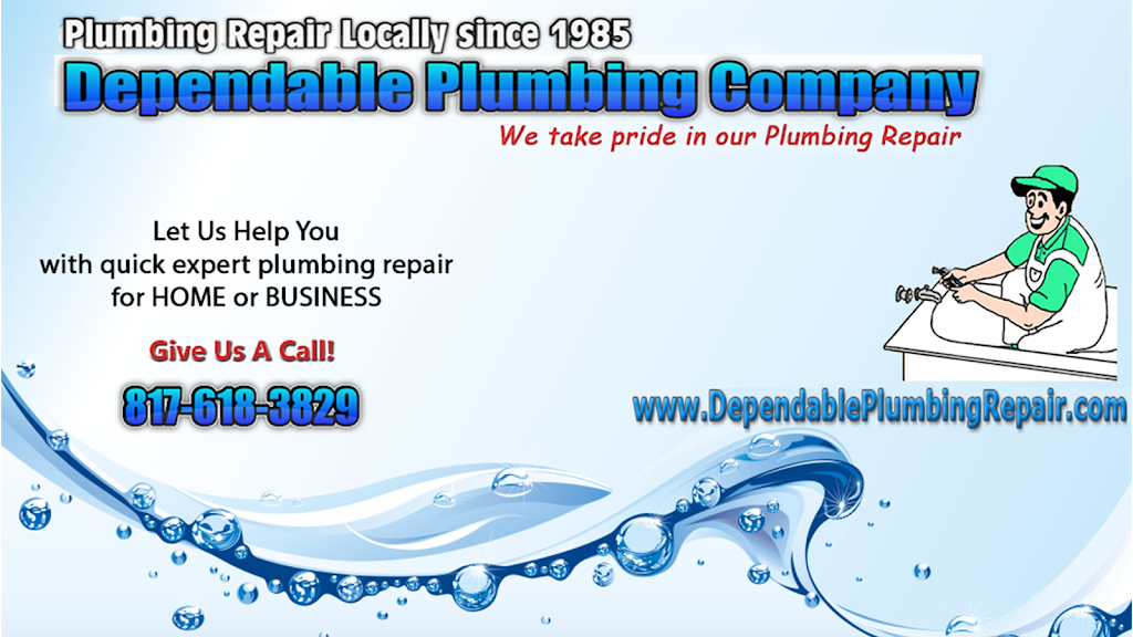 Dependable Plumbing Company | 2720 E Renfro St, Burleson, TX 76028 | Phone: (817) 447-2654