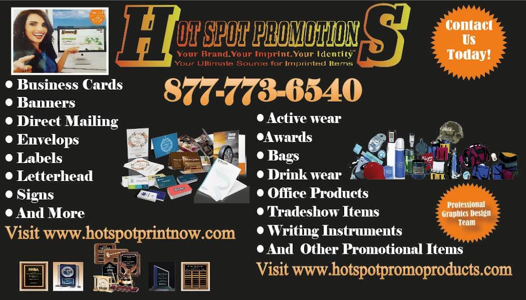 Hot Spot Promotions | 8175 Limonite Ave suite a, Riverside, CA 92509, USA | Phone: (877) 773-6540