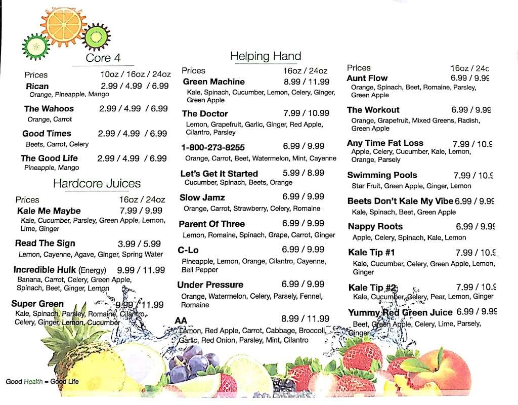 Core Juice Bar And Eatery | 2089, 49 W Somerset St, Raritan, NJ 08869, USA | Phone: (908) 393-6505