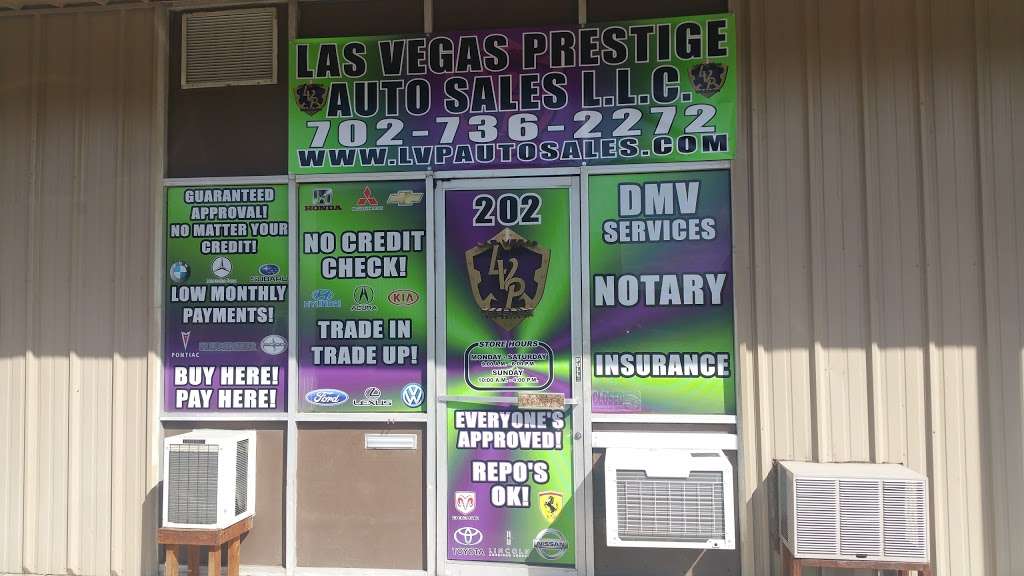 LAS VEGAS PRESTIGE AUTO SALES LLC | 5115 Dean Martin Dr #202, Las Vegas, NV 89118 | Phone: (702) 736-2272