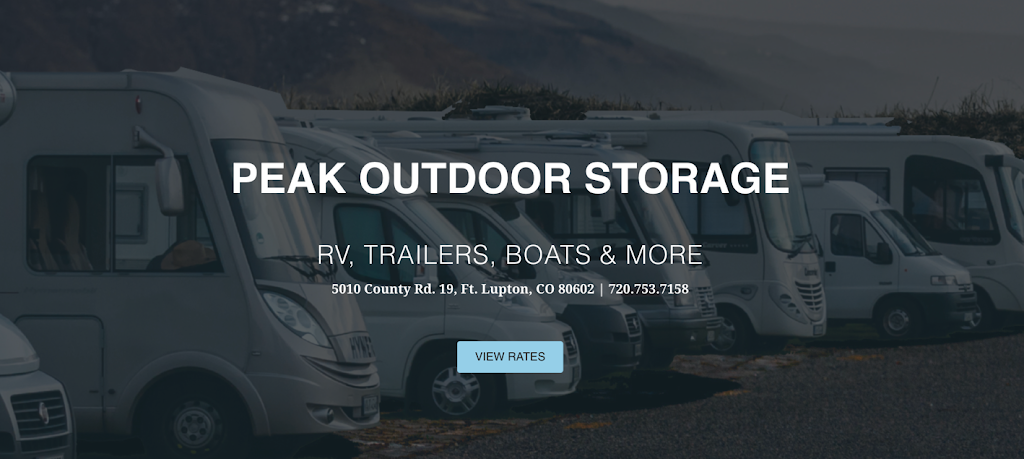 Peak Outdoor Storage | 5010 Co Rd 19, Fort Lupton, CO 80621, USA | Phone: (720) 753-7158