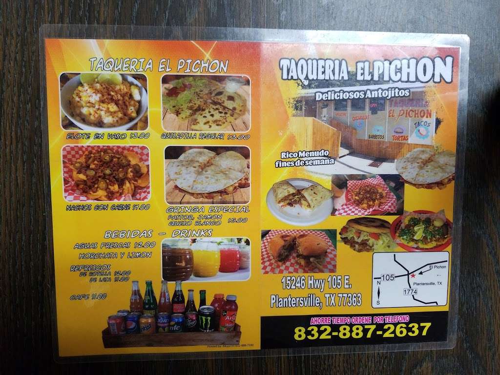 El Pichón | 15574 TX-105, Plantersville, TX 77363, USA | Phone: (281) 907-3368