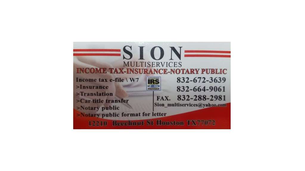 Sion Multiservices | 12210 Beechnut St, Houston, TX 77072, USA | Phone: (832) 672-3639