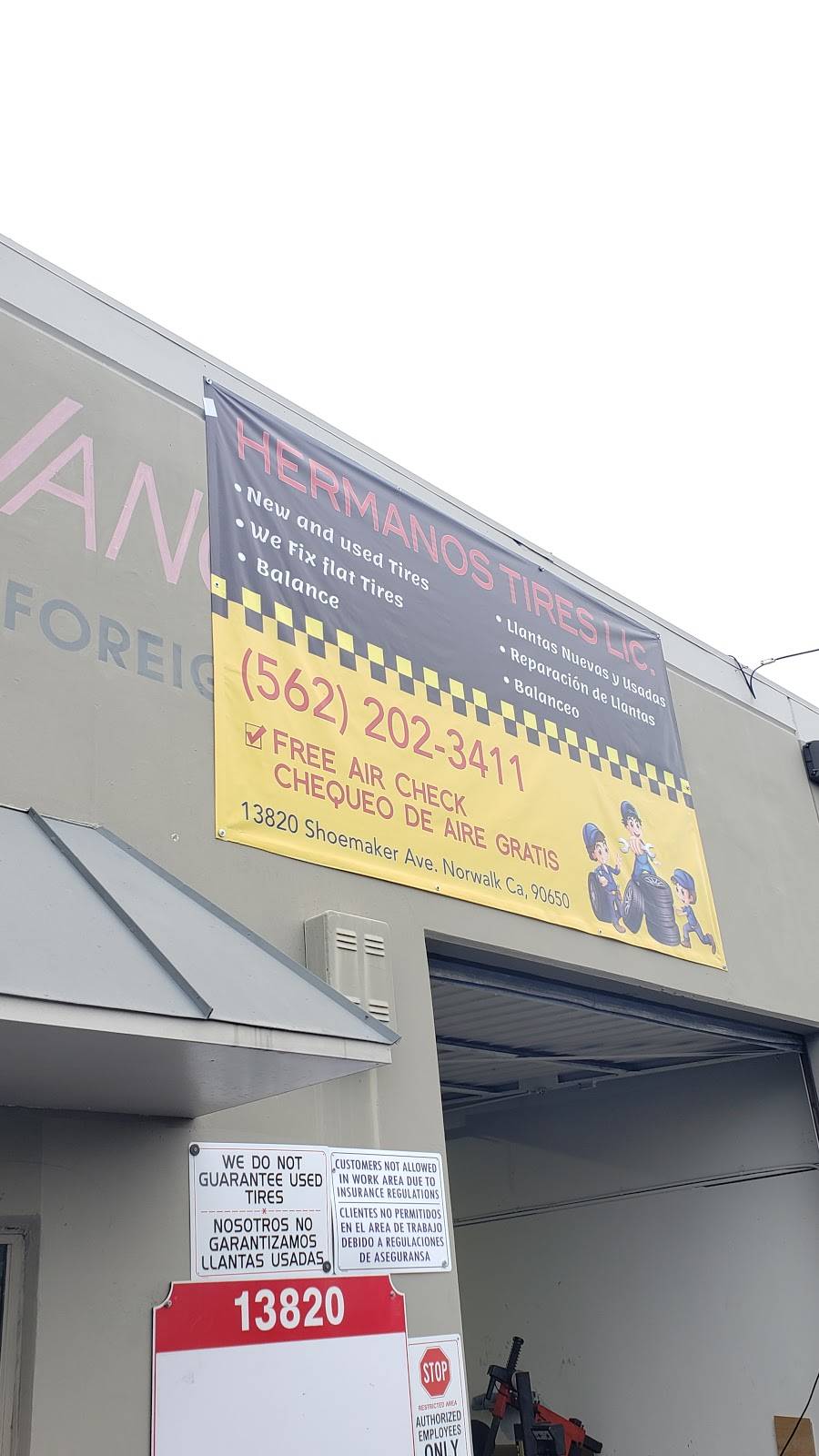 Hermanos Tires Llc | 13820 Shoemaker Ave, Norwalk, CA 90650, USA | Phone: (562) 202-3411