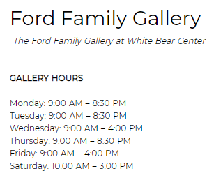 Ford Family Gallery | 4971 Long Ave, White Bear Lake, MN 55110, USA | Phone: (651) 407-0597