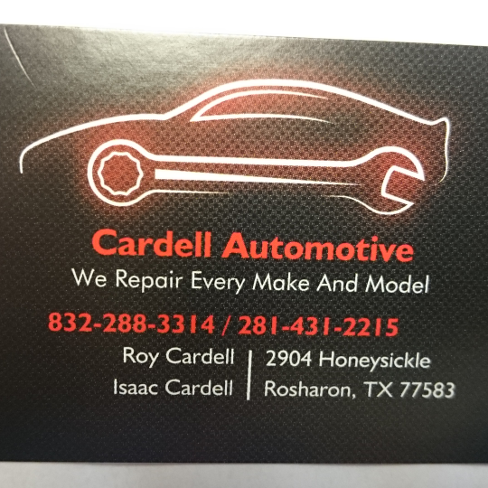 Cardell Automotive Repair Service | 2904 Honeysickle St, Rosharon, TX 77583, USA | Phone: (281) 431-2215