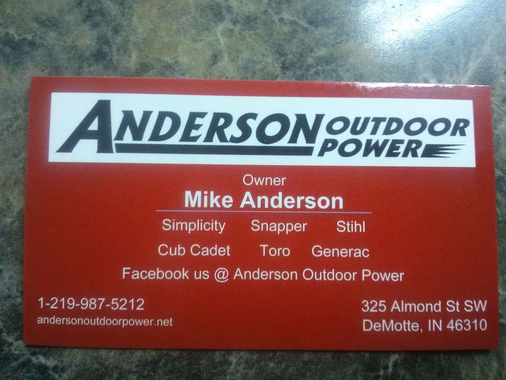 Anderson Outdoor Power | 325 Almond St SW, De Motte, IN 46310, USA | Phone: (219) 987-5212