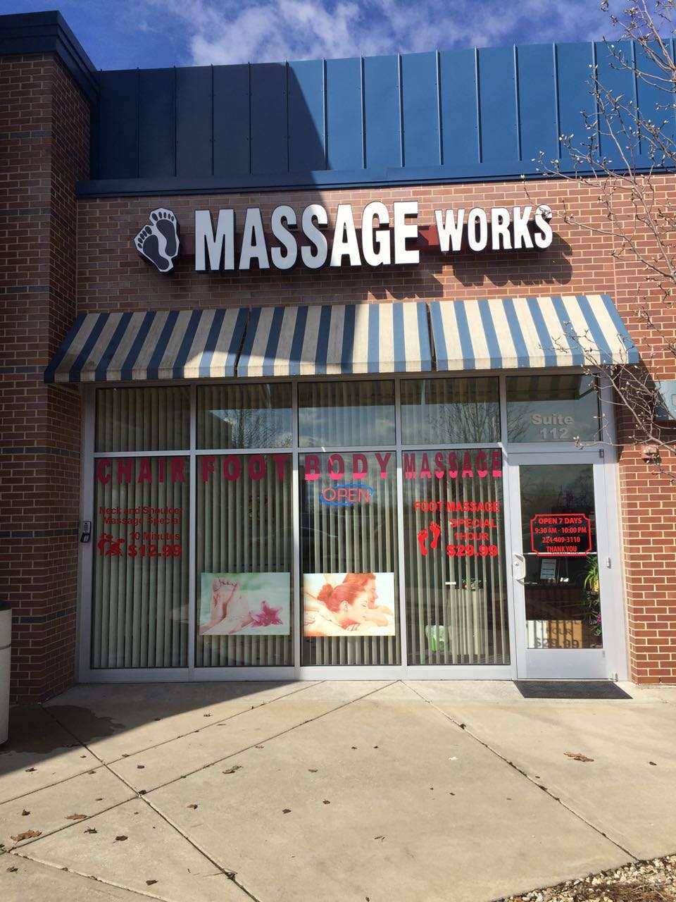 Massage Works | 5601 W Monee Manhattan Rd #112, Monee, IL 60449, USA | Phone: (224) 409-3110