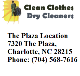 Clean Clothes Dry Cleaners and Alterations - The Plaza, Charlott | 7320 The Plaza, Charlotte, NC 28215, USA | Phone: (704) 568-7616