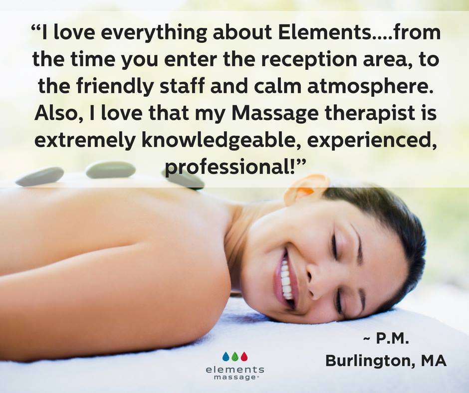 Elements Massage - Burlington | 101 Cambridge St Ste260, Burlington, MA 01803, USA | Phone: (781) 270-4433