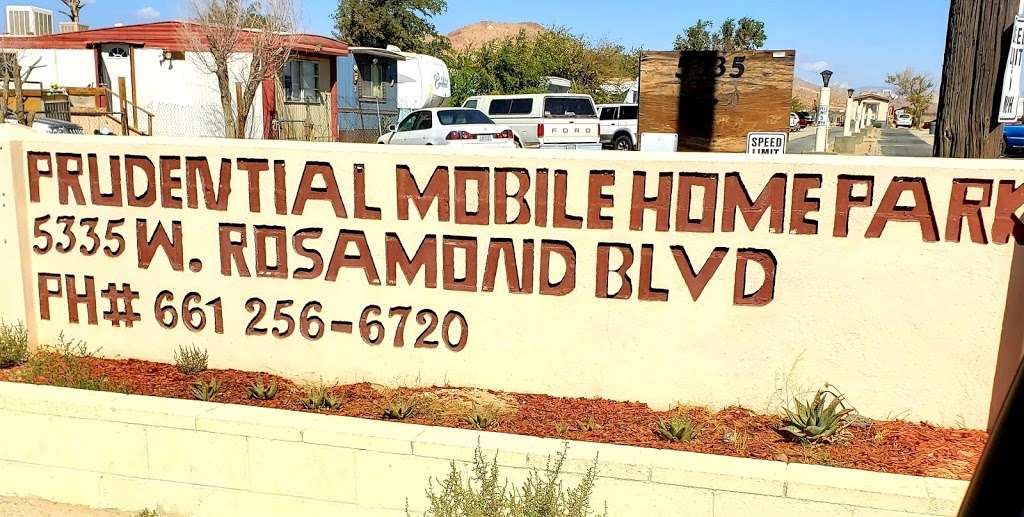 Prudential Mobile Home Park | 5335 Rosamond Blvd # 59, Rosamond, CA 93560 | Phone: (661) 256-6720