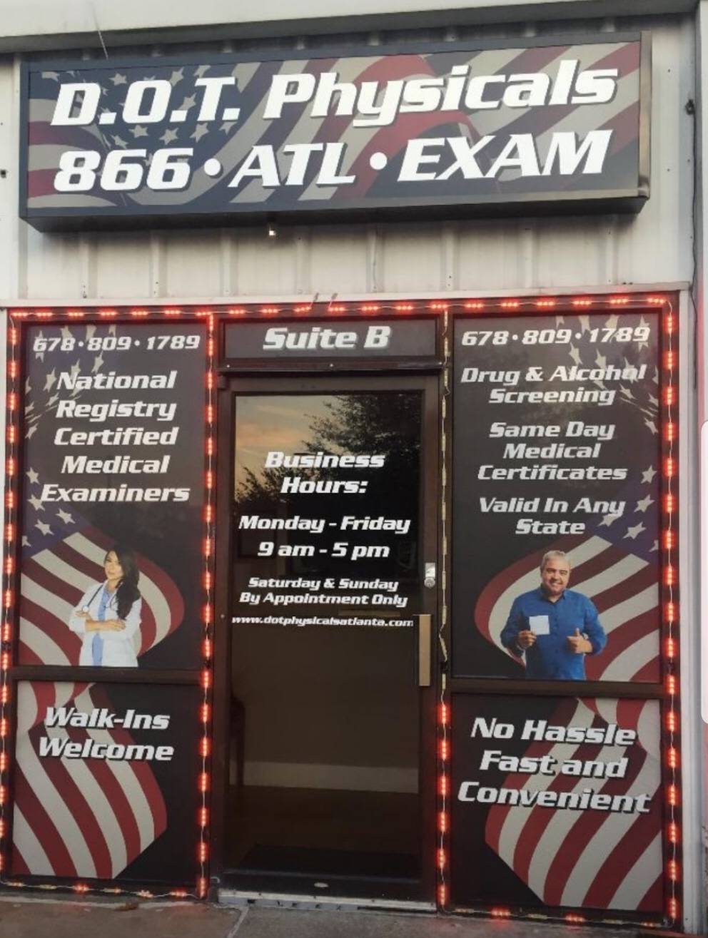 DOT Physicals Atlanta | 3181 Donald Lee Hollowell Pkwy NW suite b, Atlanta, GA 30318, USA | Phone: (678) 809-1789