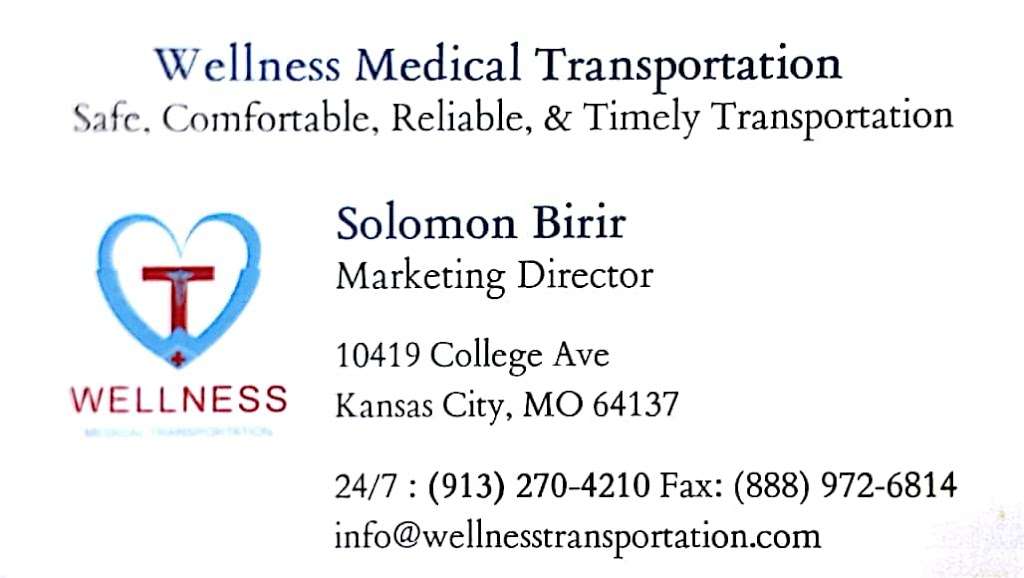 Wellness Medical Transportation | 10419 College Ave, Kansas City, MO 64137, USA | Phone: (913) 270-4210