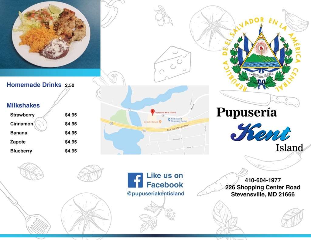 Pupuseria Kent Island | 226 Shopping Center Rd, Stevensville, MD 21666, USA | Phone: (410) 604-1977