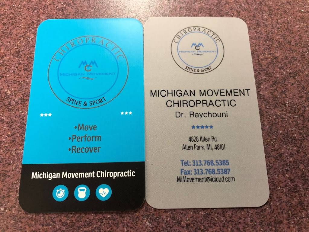 Michigan Movement Chiropractic | 4828 Allen Rd, Allen Park, MI 48101, USA | Phone: (313) 768-5385
