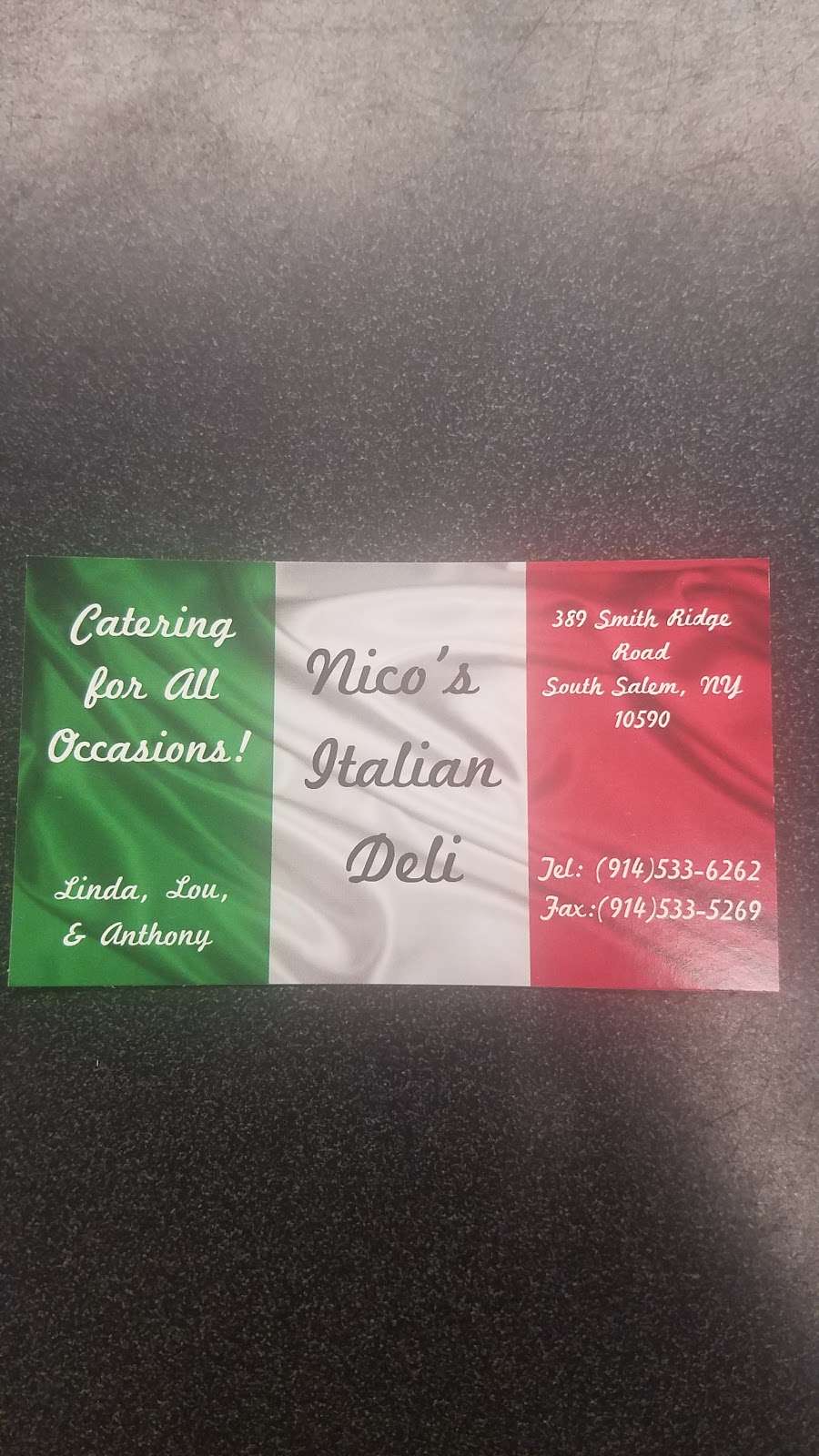 Nicos Italian Deli | 389 Smith Ridge Rd, South Salem, NY 10590, USA | Phone: (914) 533-6262