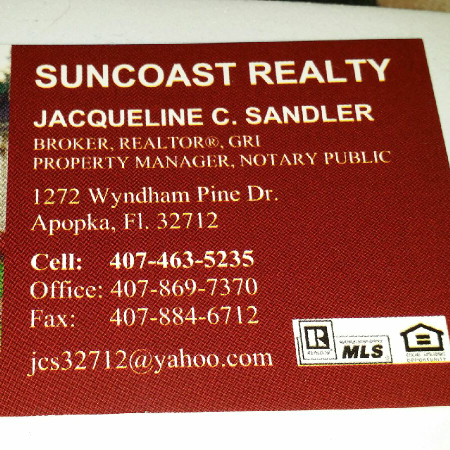 Suncoast Realty | 1272 Wyndham Pine Dr, Apopka, FL 32712 | Phone: (407) 869-7370