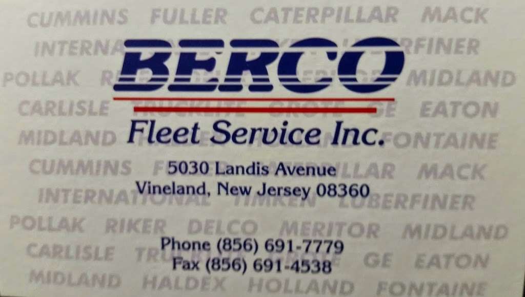 Berco Fleet Service Inc. | 5030 Landis Ave, Vineland, NJ 08360, USA | Phone: (856) 691-7779