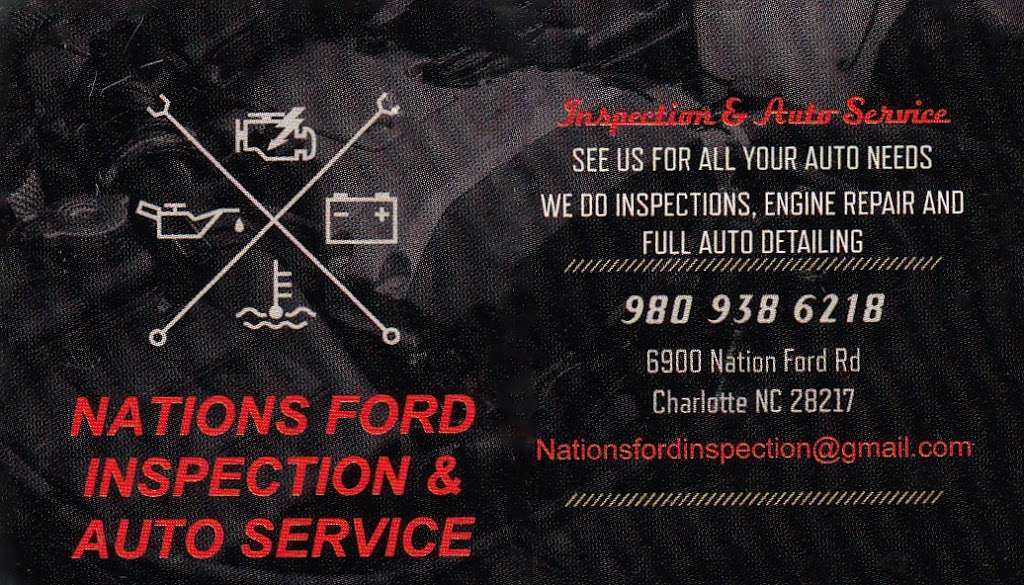 Nations Ford Inspection and Auto Service | 6900 Nations Ford Rd, Charlotte, NC 28217, USA | Phone: (980) 938-6218