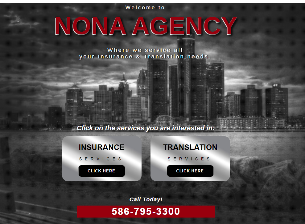 Nona Insurance & Translation Services | 1999 15 Mile Rd, Sterling Heights, MI 48310, USA | Phone: (586) 795-3300