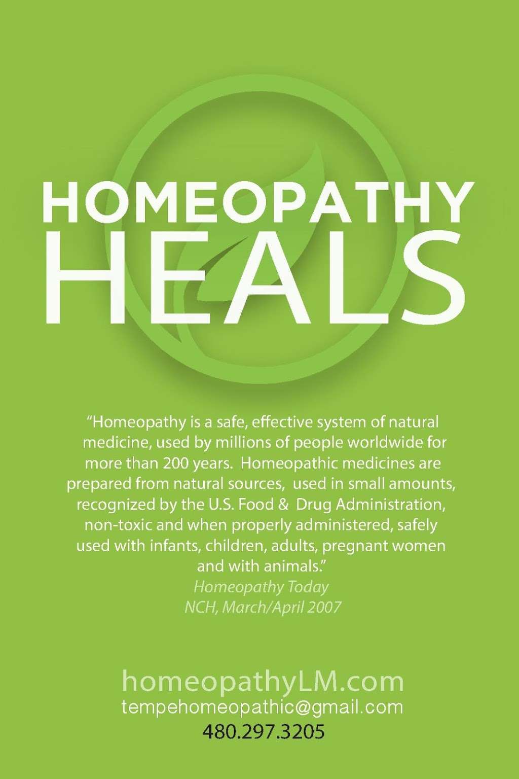 Homeopathy Heals | 1727 S Ventura Dr, Tempe, AZ 85281, USA | Phone: (480) 297-3205