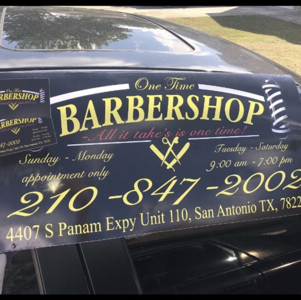 One Time Barbershop | 4407 S PanAm Expy Unit 110, San Antonio, TX 78225, USA | Phone: (210) 847-2002