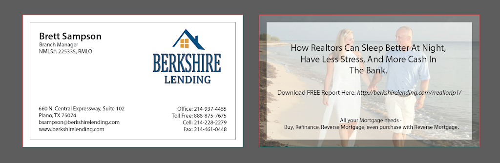 Berkshire Lending | 660 Central Expy #102, Plano, TX 75074, USA | Phone: (214) 937-4455