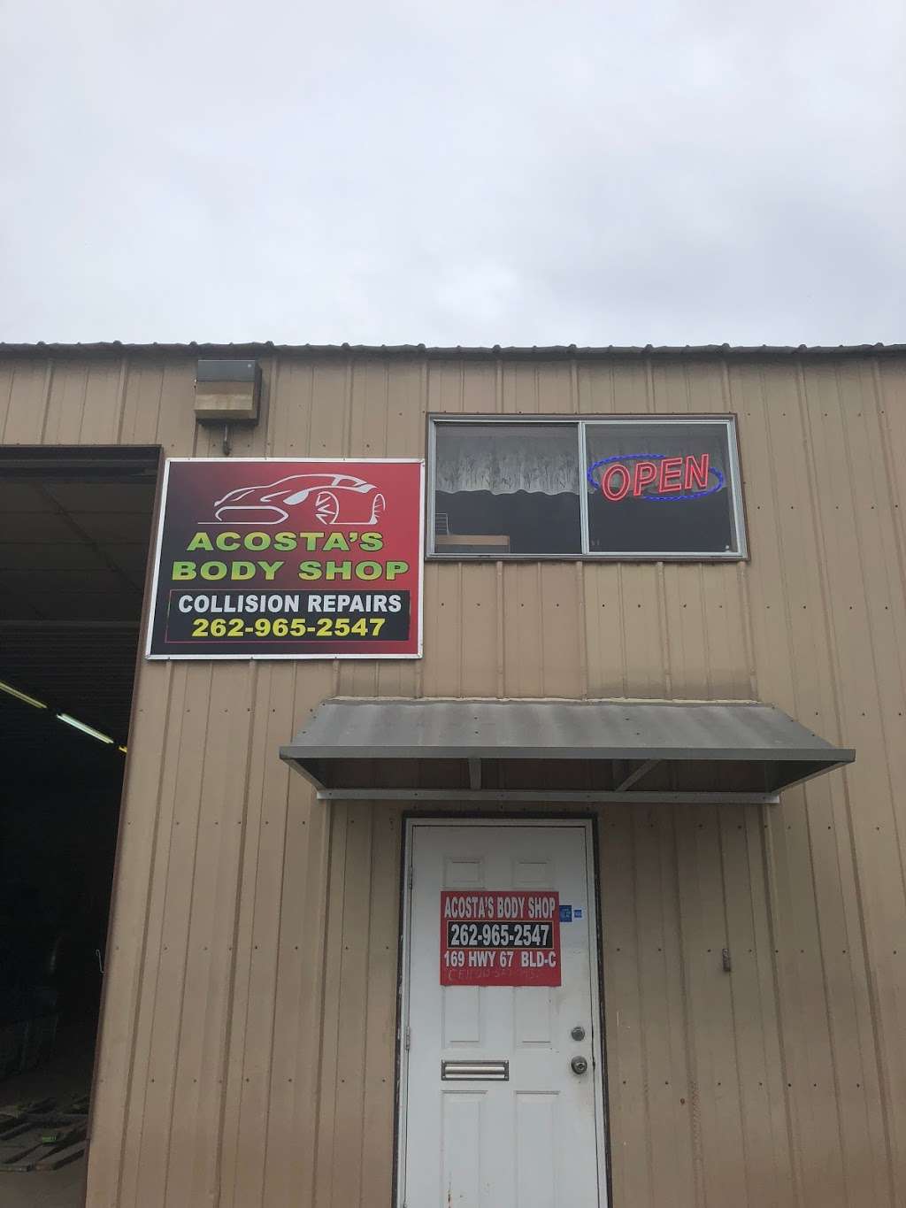 Acostas Body Shop | 169 WI-67 building c, Dousman, WI 53118, USA | Phone: (262) 965-2547