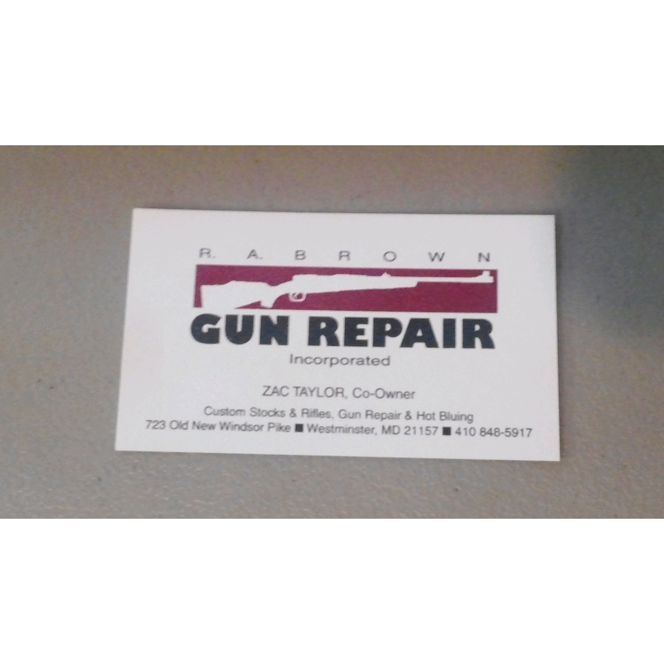 R A Brown Gun Repair Inc | 723 Old New Windsor Pike, Westminster, MD 21157, USA | Phone: (410) 848-5917
