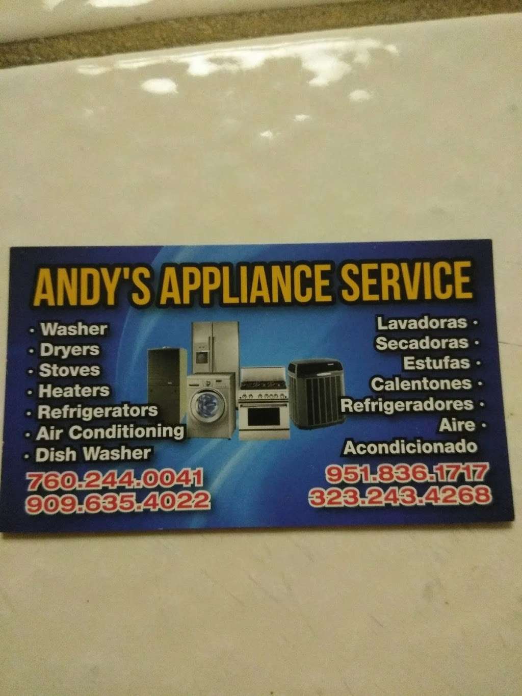 Andy S Appliance Repair 16723 Sycamore St Hesperia Ca 92345 Usa