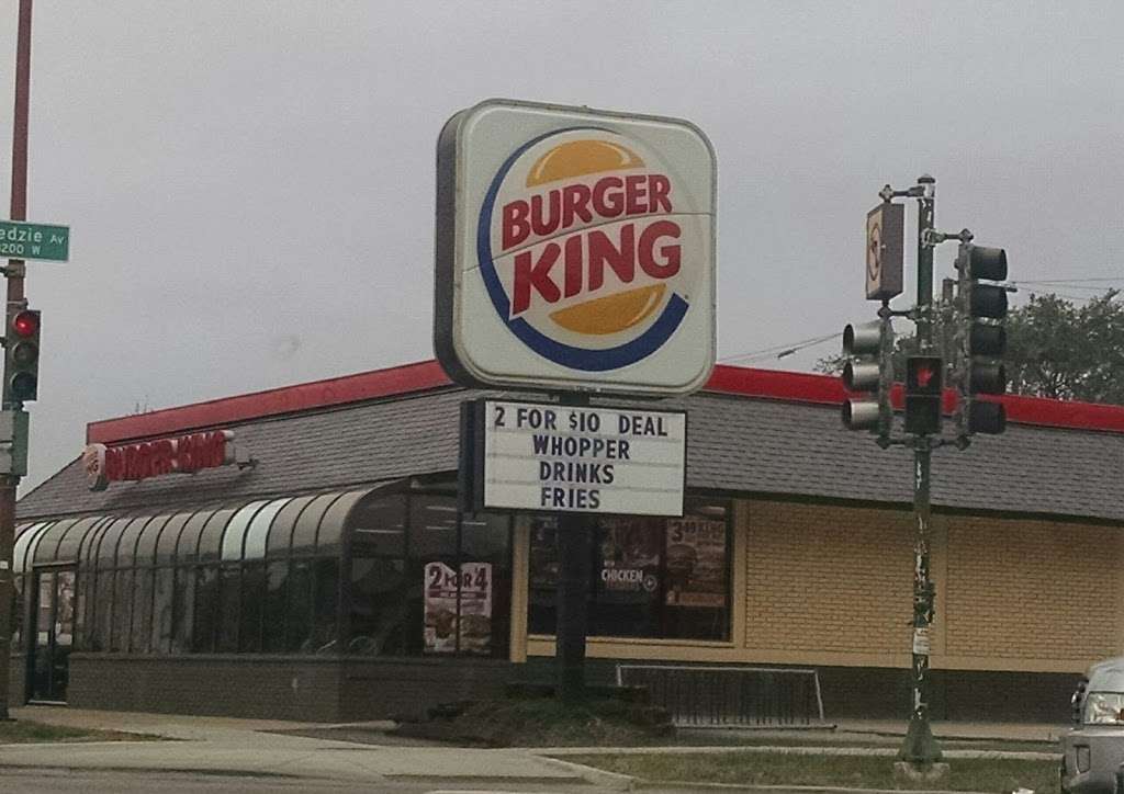 Burger King | 3220 W Columbus Ave, Chicago, IL 60652, USA | Phone: (773) 778-1241