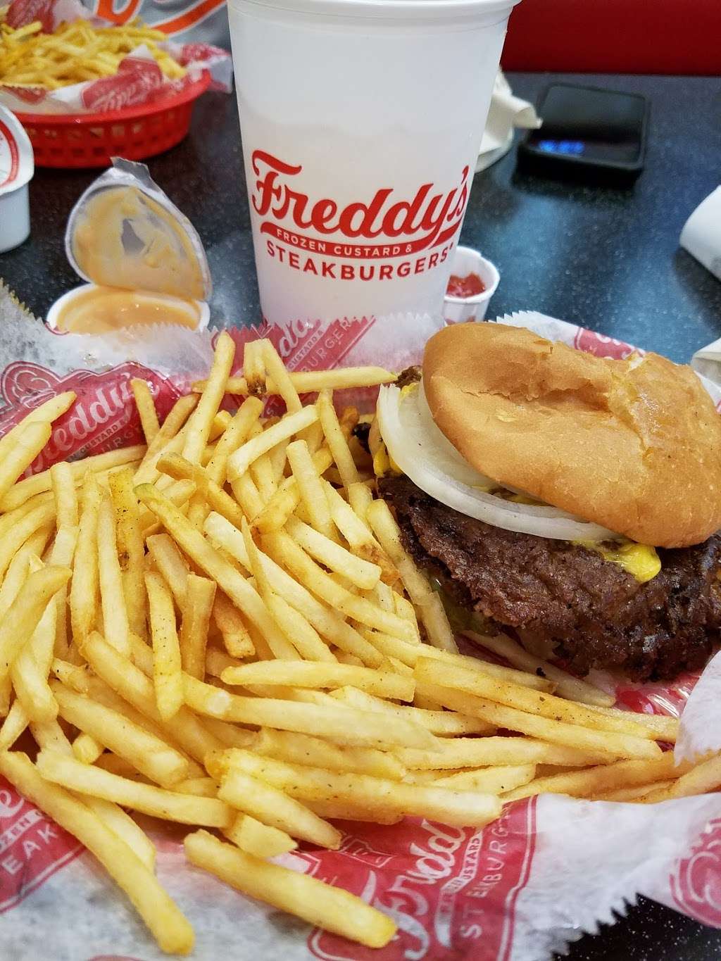 Freddys Frozen Custard & Steakburgers | 4637 East Sam Houston Pkwy S, Pasadena, TX 77505, USA | Phone: (281) 998-0001