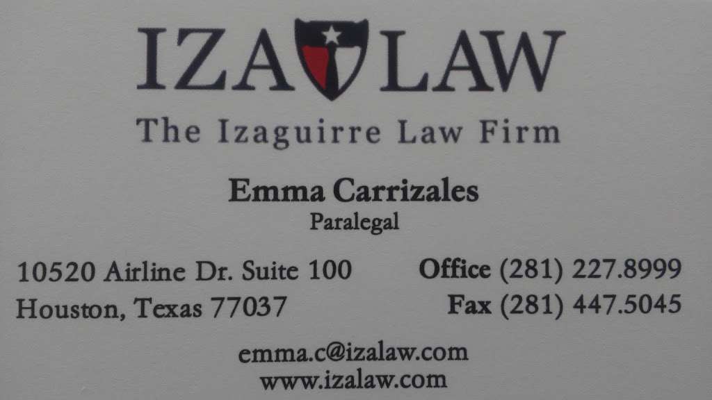 The Izaguirre Law Firm, PLLC | 10520 Airline Dr #100, Houston, TX 77037, USA | Phone: (281) 227-8999