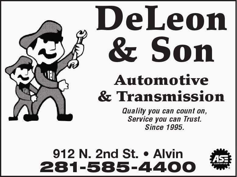 DeLeon & Son Automotive and Transmission | 912 N 2nd St, Alvin, TX 77511, USA | Phone: (281) 585-4400