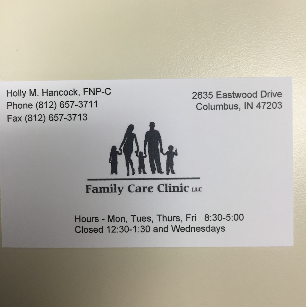 Family Care Clinic | 3200 Sycamore Ct Ste. 1D, Columbus, IN 47203, USA | Phone: (812) 657-3711
